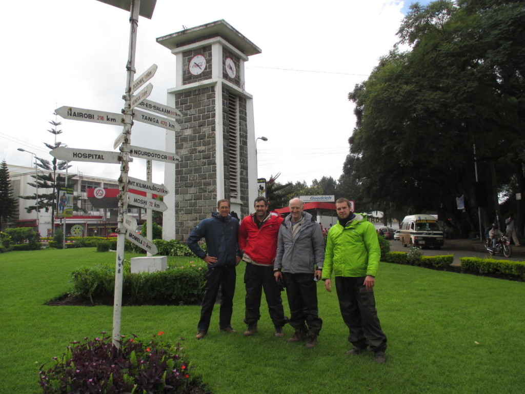 The clock tower in Arusha, half way from Cape to Cairo