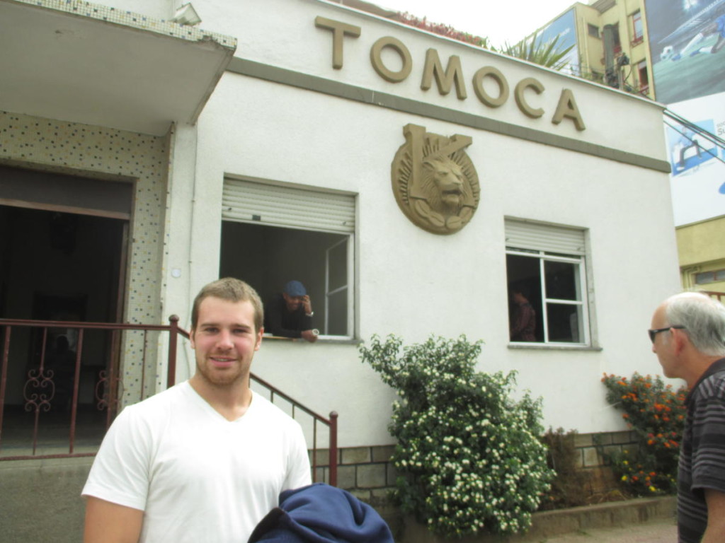 Famous Tomoca coffee house in Addis Ababa